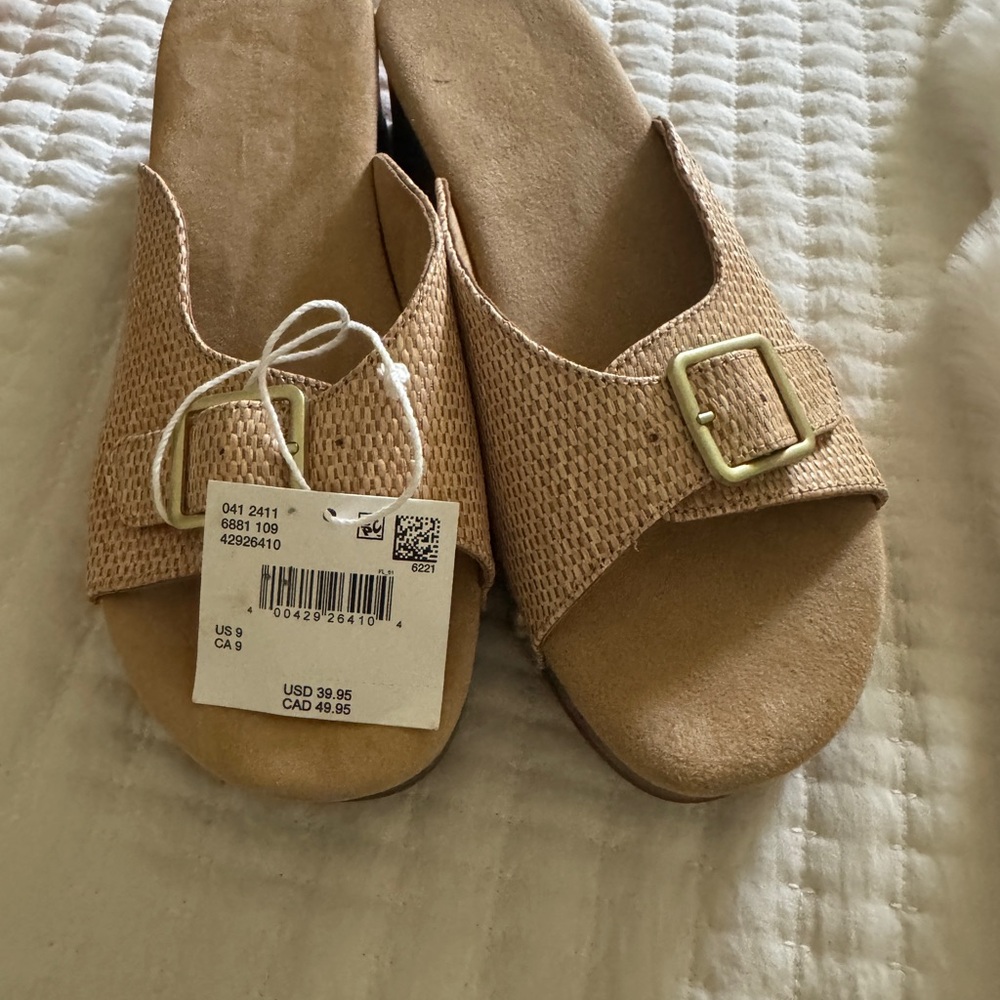American Eagle Outfitters Tan Buckle Sandals